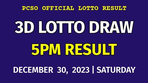 3d results today 5pm|Iba pa.